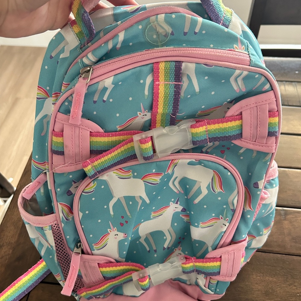 PB kids Mackenzie Aqua Unicorn Parade backpack EUC